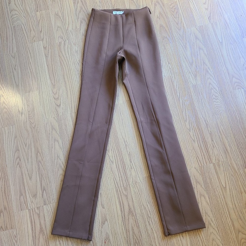 Good American Good Waist Scuba Slim Flare Pants Stretch High Rise Sz 0